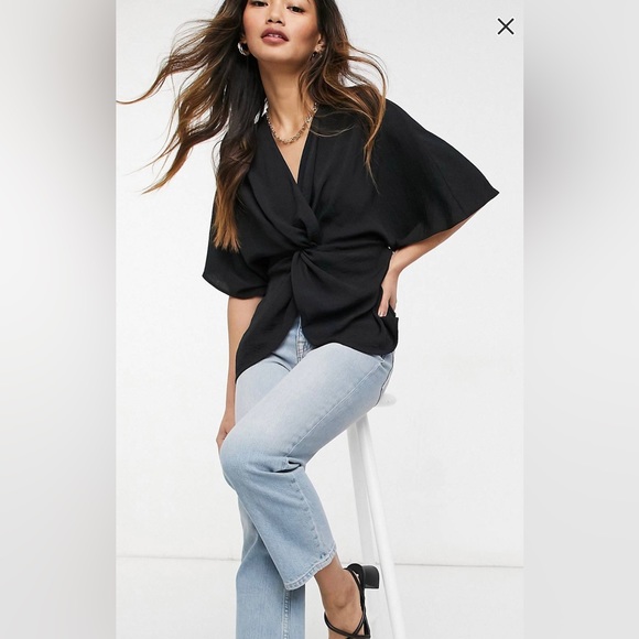 Asos knit front top black - Picture 2 of 3